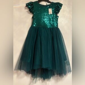 Zunies Girls Green Sequin and Tulle Dress size 10